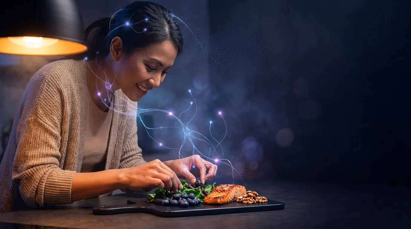 Food as Neural Fuel: Nutrition and Neuroplasticity course illustration on Digital Wellness Academy